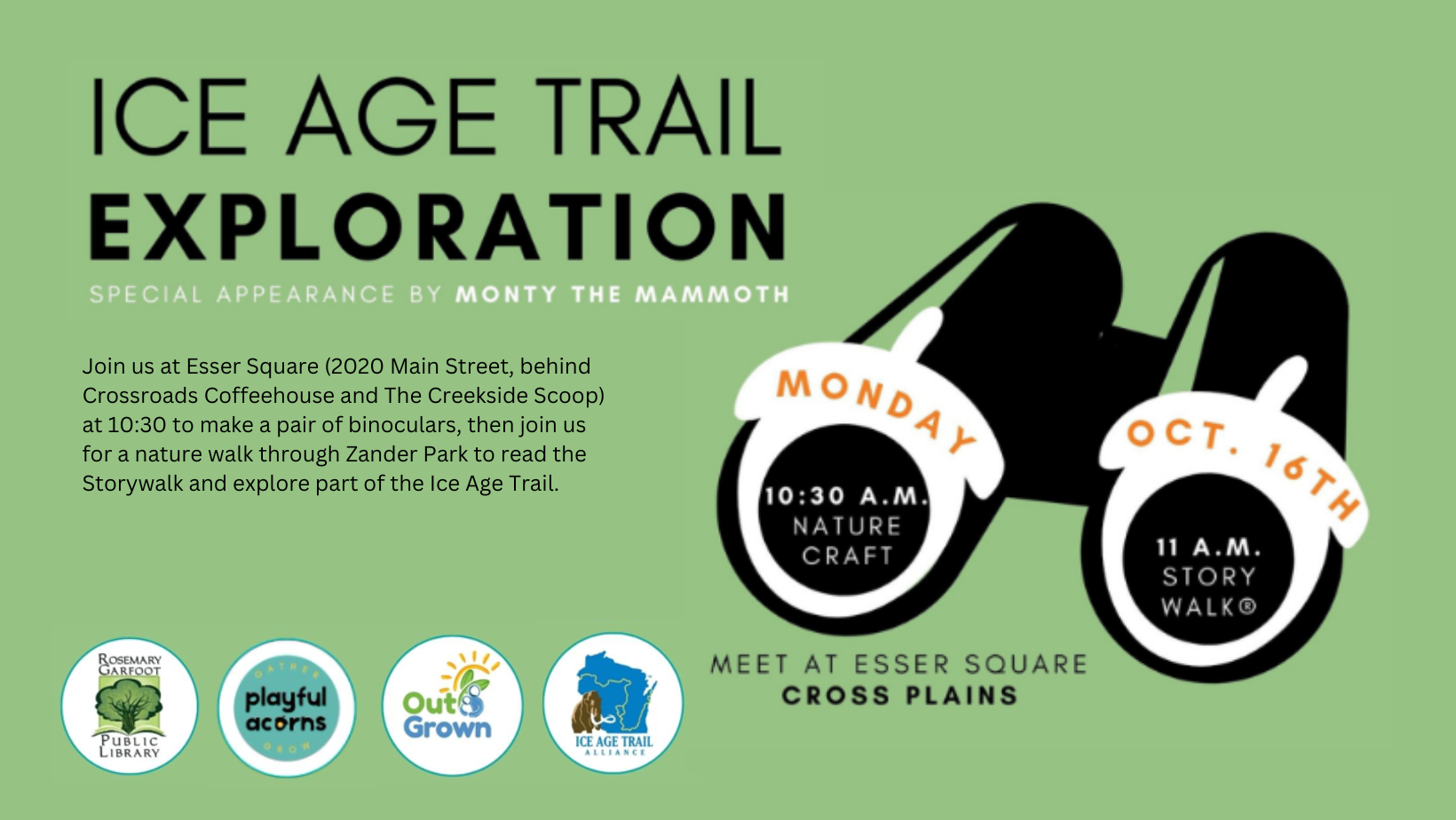 Ice Age Trail Exploration, October 16 at 10:30am