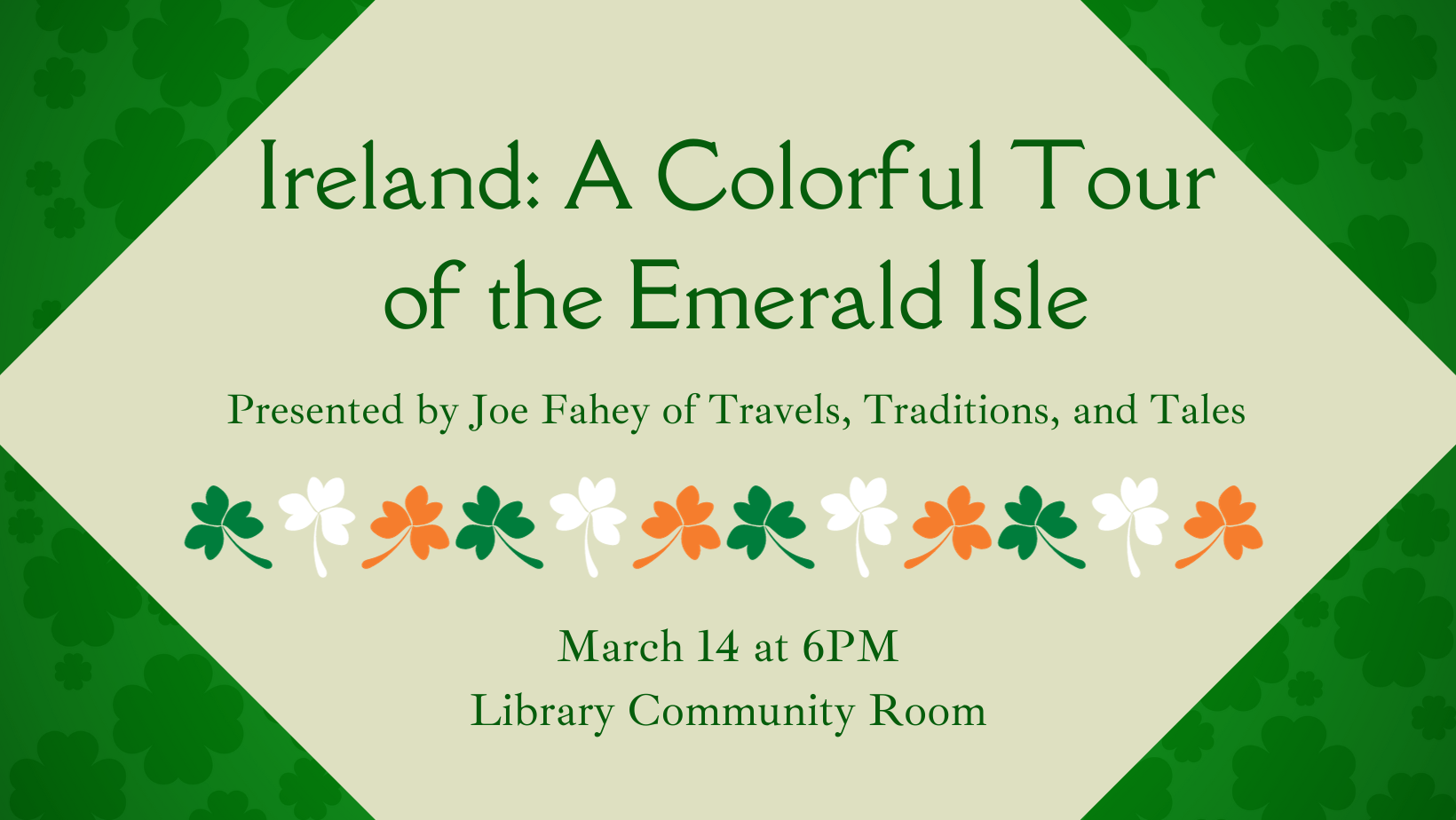 Ireland: A Colorful Tour of the Emerald Isle on green background