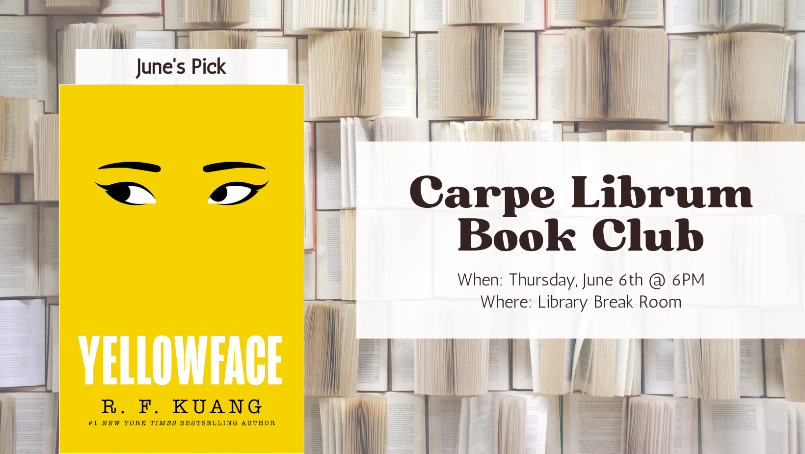 carpe librum june banner yellowface