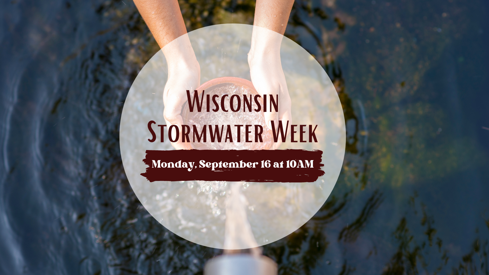 wisconsin stormwater week on water background