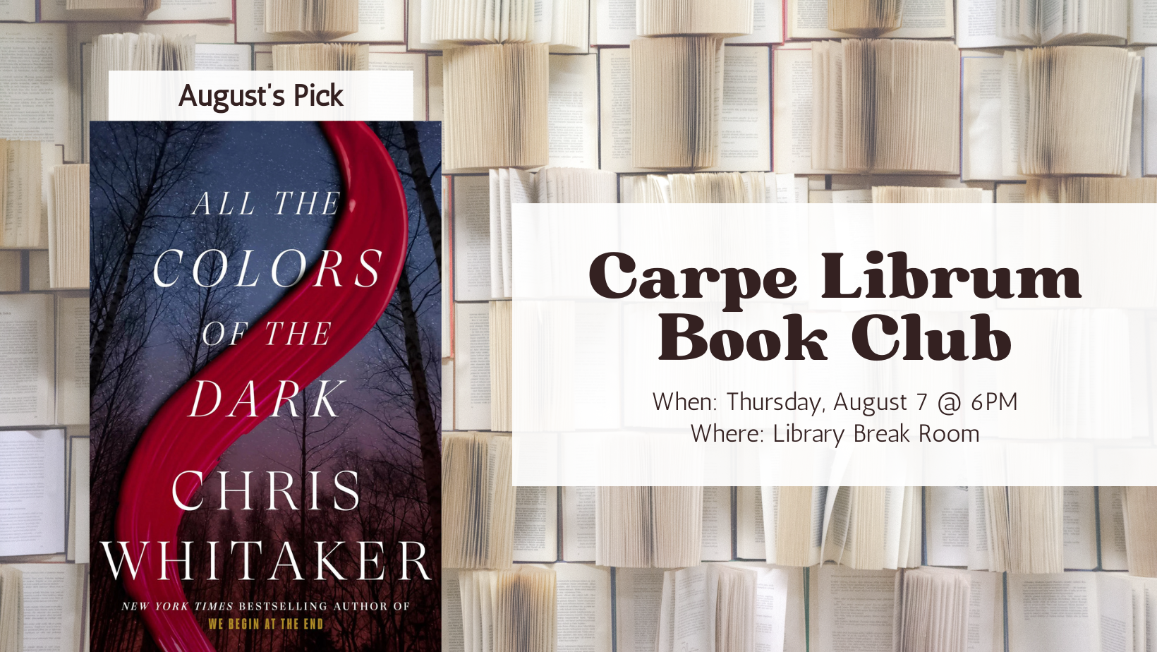 Carpe Librum Book Club August banner