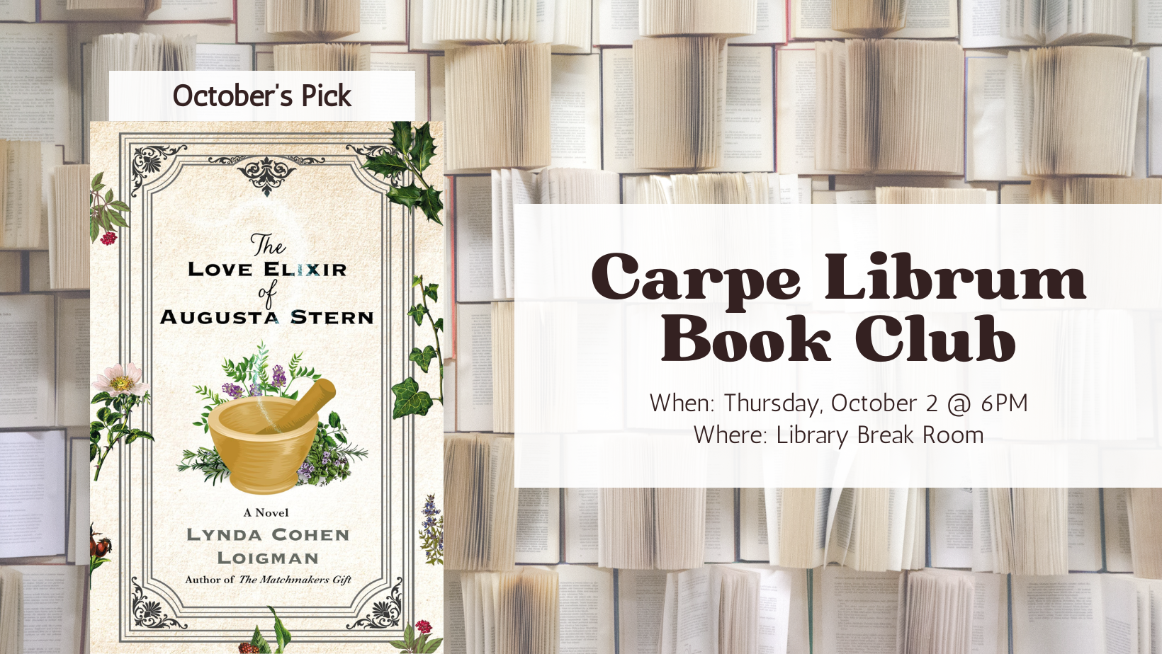 Carpe Librum Book Club October Banner