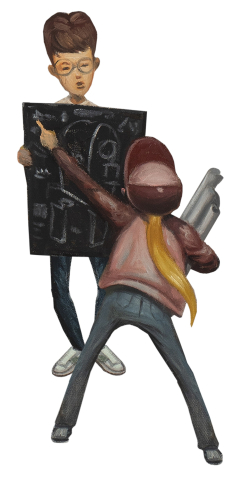 BoyGirlChildrens-spot-art.jpg girl points to chart boy is holding