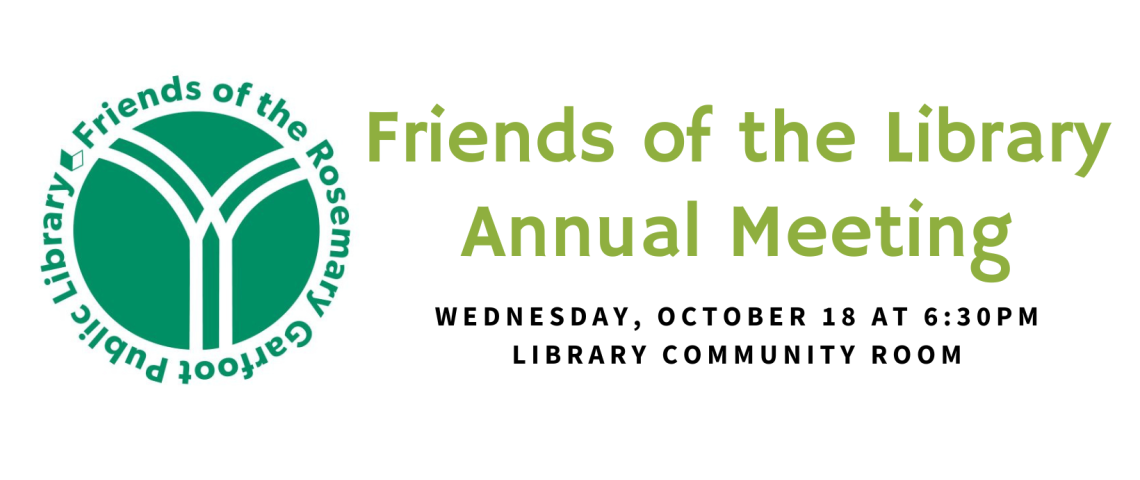 Friends Annual Meeting on October 18